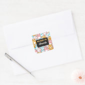 Gepersonaliseerd BEHOORT TOT Cat Square Sticker (Envelop)