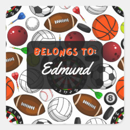 Gepersonaliseerd BEHOORT TOT Sport Sticker