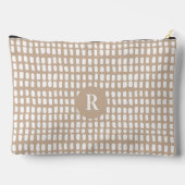 Gepersonaliseerd Beige Eenvoudig Abstract Lijnpatr Etui (Achterkant)