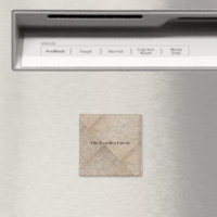 Gepersonaliseerd beige faux linnen