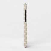 Gepersonaliseerd Beige White Fleur de Lis Pattern Case-Mate iPhone Case (Achterkant/links)