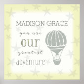 Gepersonaliseerd bent u ons grootste avontuur poster (Voorkant)