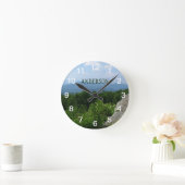 Gepersonaliseerd berglandschap ronde klok (Huis)