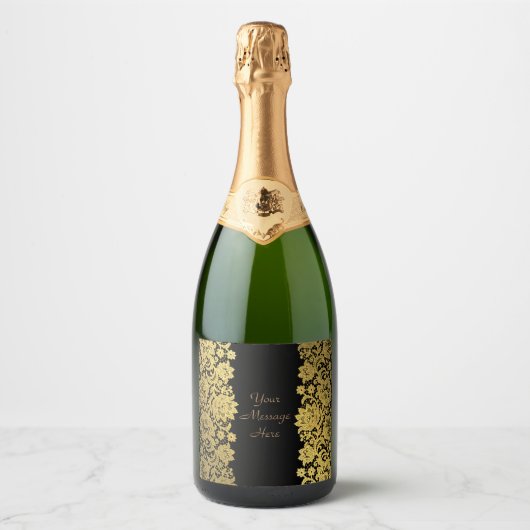 GEPERSONALISEERD BERICHT Mousserende Wijn FLES LAB Sparkling Wijnetiket (Voorkant)