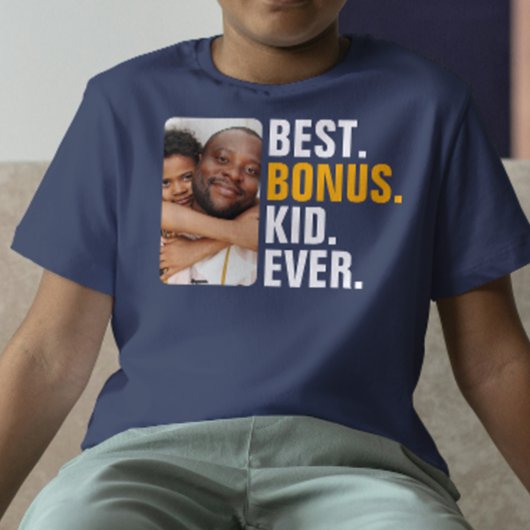 Gepersonaliseerd Beste Bonus Kind Ooit Stepchild T-shirt