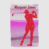Gepersonaliseerd beste dames golfcadeau voor golf golfhanddoek (Voorkant)