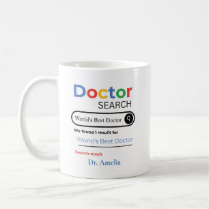 Gepersonaliseerd 'Beste Dokter ter Wereld' Zoekres Koffiemok
