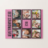 Gepersonaliseerd beste grootmoeder ooit 8 Foto col Legpuzzel (Horizontaal)