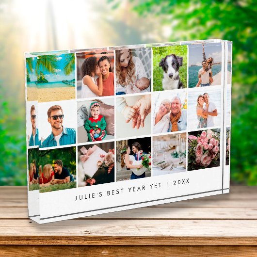 Gepersonaliseerd beste jaar, maar Collage 15 Fotoblokken