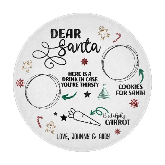 Gepersonaliseerd Beste Kerstman Snijplank (Voorkant)