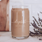 Gepersonaliseerd beste mama ooit wit script monogr blikvorm glas