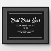 Gepersonaliseerd beste zwart-witscript in Boss Fotoplaat (Voorkant)