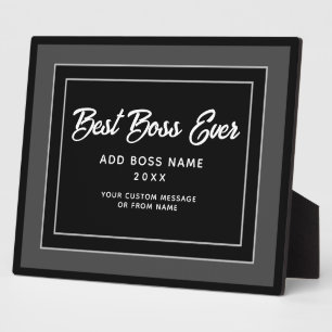 Gepersonaliseerd beste zwart-witscript in Boss Fotoplaat