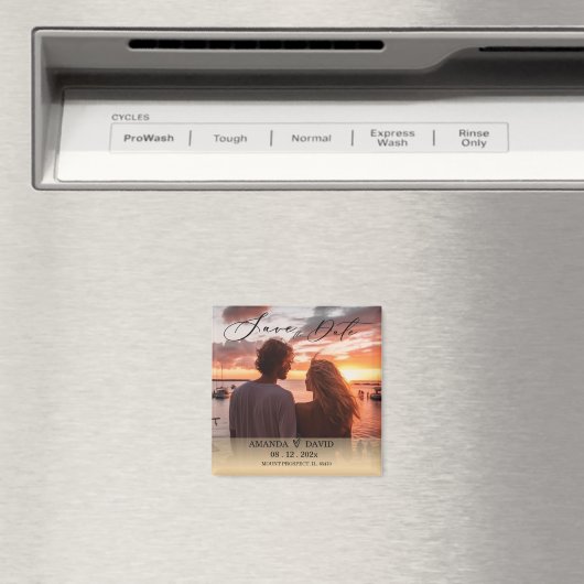 Gepersonaliseerd Bewaar de datum Bestemming Bruilo Magneet (Insitu (Vaatwasser))