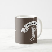 Gepersonaliseerd - bewerkbaar "STRONG DAD" Koffiemok (Voorkant rechts)