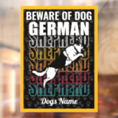Gepersonaliseerd bewustzijn van Dog German Shepher Raamsticker (Vel 2)