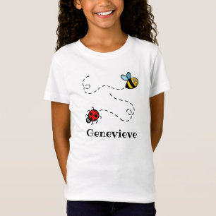 Gepersonaliseerd Bezig Bumblebee & Ladybird Patter T-shirt