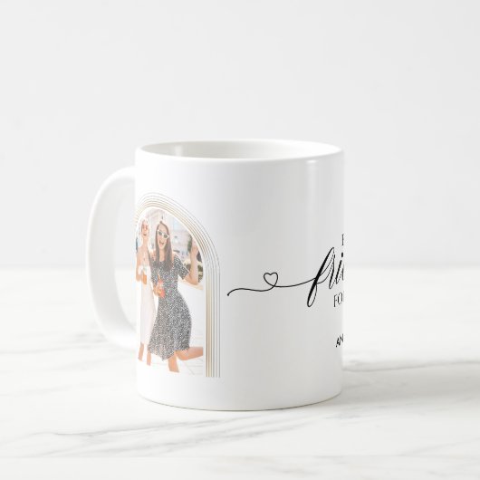 Gepersonaliseerd BFF Script Heart Beste vrienden v Koffiemok (Voorkant links)