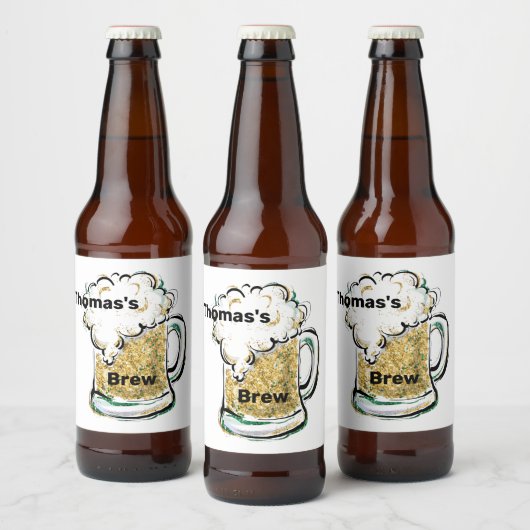 Gepersonaliseerd Bier Etiket (Flessen)