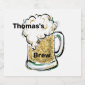 Gepersonaliseerd Bier Etiket (Enkel label)