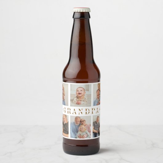 Gepersonaliseerd bierflesetiket | Opa Afbeeldingen Bier Etiket (Voorkant)