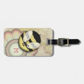 Gepersonaliseerd bijengelukkig Monogram Bagagelabel (Voorkant horizontaal)