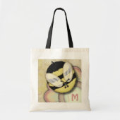 Gepersonaliseerd bijengelukkig Monogram Tote Bag (Voorkant)