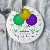 Gepersonaliseerd: Birthday Girl Button (In situ)
