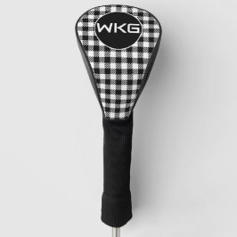 Gepersonaliseerd Black-White Pset Golf Club Head H Golfheadcover