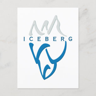 Gepersonaliseerd Blauw Abstract Iceberg Inspireren Briefkaart