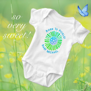 Gepersonaliseerd blauw en groen pickleball romper