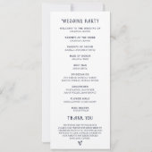 Gepersonaliseerd blauw en zonnebloem bruiloft prog kaart (Achterkant)