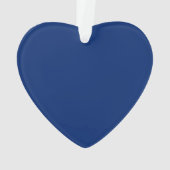 Gepersonaliseerd blauw hart Ornament (achterkant)