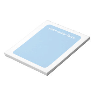 Gepersonaliseerd blauw Notitieblok