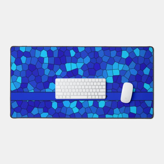 Gepersonaliseerd BLAUW patroon Bureaumat (Keyboard & Muis)