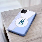 Gepersonaliseerd Blauw Slank modern Geometrisch mo Case-Mate iPhone Case