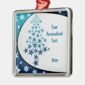 Gepersonaliseerd blauw sneeuwvlok ornament (Links)