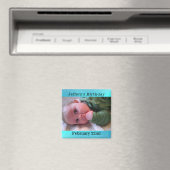 Gepersonaliseerd blauw-vogelherinneringen Magnet Magneet (Insitu (Vaatwasser))