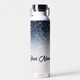 Gepersonaliseerd blauw & wit ombre waterfles
