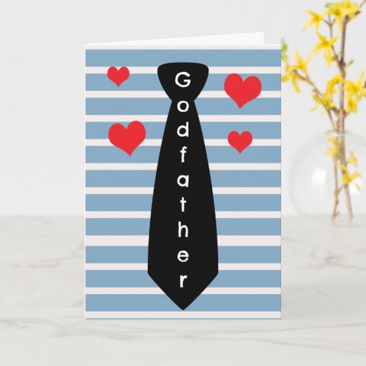 Gepersonaliseerd Blauw Zwart Stropdas Godfather Va Kaart (Gele Bloem)