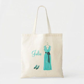Gepersonaliseerd Blauwgroen Bridesmaid Tas