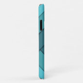 Gepersonaliseerd Blauwgroen en zwart Case-Mate iPhone Case (Achterkant/rechts)
