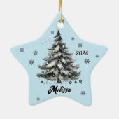 gepersonaliseerd blauwgroen ornament (Achterkant)