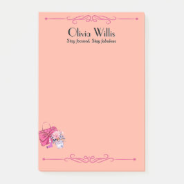 Gepersonaliseerd "Blijf gefocust. Blijf geweldig"  Post-it® Notes