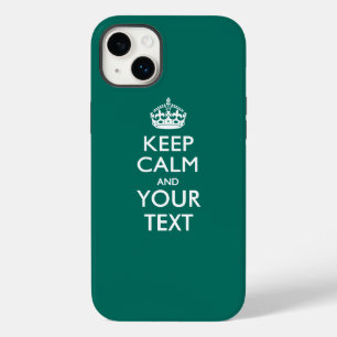 Gepersonaliseerd BLIJF KALM EN Uw Tekst Case-Mate iPhone 14 Plus Hoesje