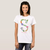 Gepersonaliseerd bloem (S) T-shirt (Voorkant volledig)