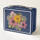 Gepersonaliseerd bloemboeket Lunchbox (Achterkant)