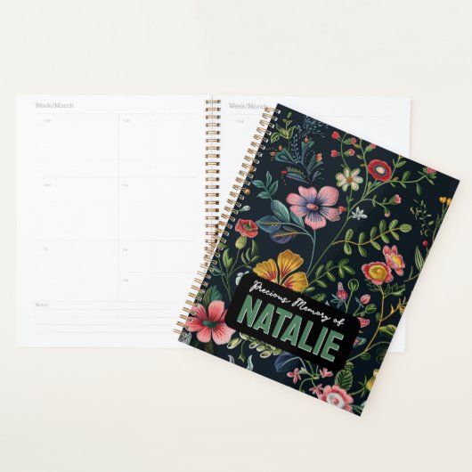 Gepersonaliseerd bloemengeheugen planner (Display)