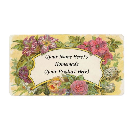 Gepersonaliseerd bloemenkaarsenblik of kaarsenlab etiket (Voorkant)