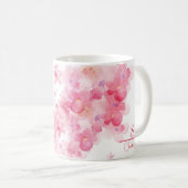 Gepersonaliseerd bloemenmonogram Mok | Aangepaste  (Voorkant rechts)